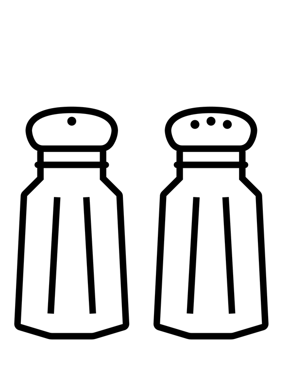 Kids n fun Coloring Page Shapes Of Food Pepper And Salt kids-n-fun-coloring-page-shapes-of-food-pepper-and-salt
